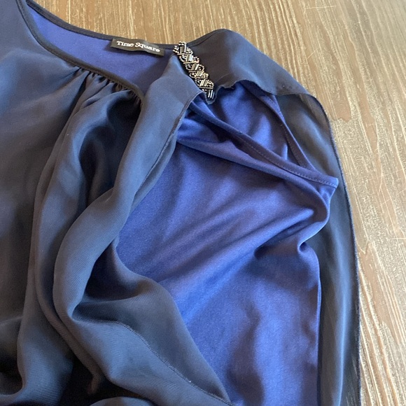 Time Square ladies navy blue dress in size small. - Picture 4 of 7